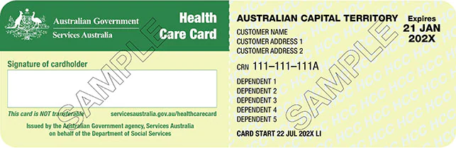 Low Income Health Care Card